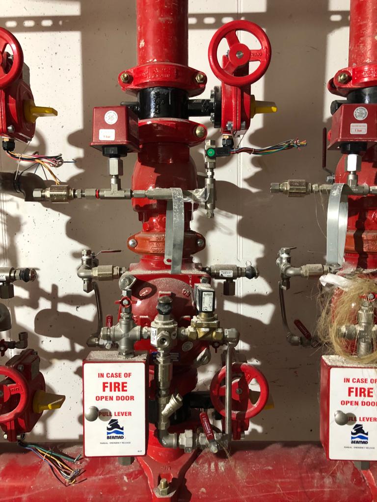 Preaction sprinkler system valves inspected by Northwatch Fire Protection