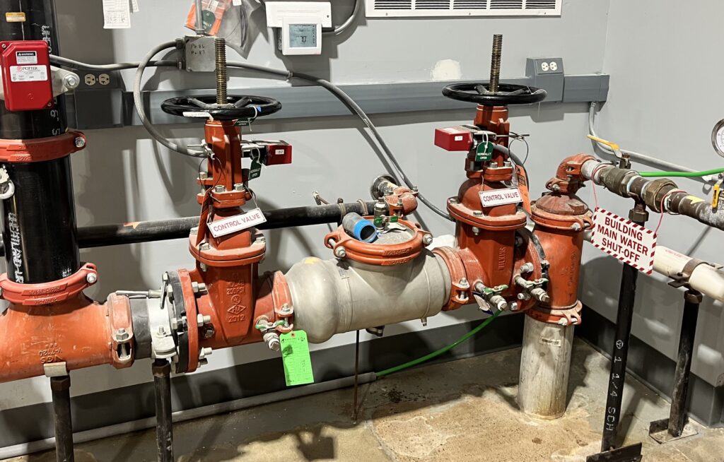 Backflow preventer assembly ready for certified backflow testing in New Jersey